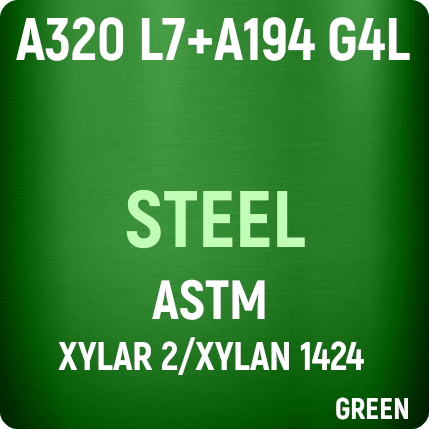 ASTM A320 L7+A194 G4L Xylar 2/Xylan 1424 Green