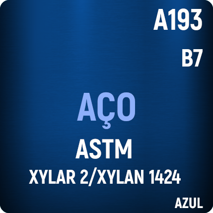 Aço ASTM A193 B7 Xylar 2/Xylan 1424 Azul