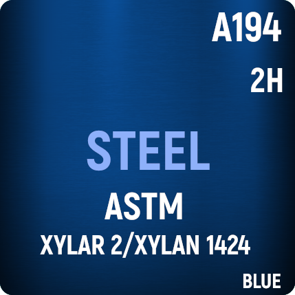 ASTM A194 2H Steel Xylar 2/Xylan 1424 Blue