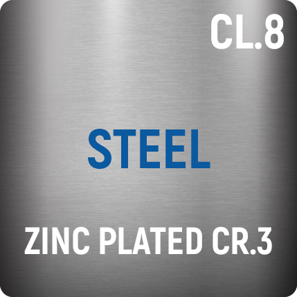 Zinc Plated Cr3 Steel Cl.8