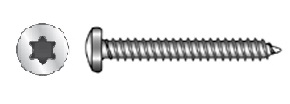 Countersunk head tapping bolt ISO 14586 ~ DIN 7982 Torx Stainless Steel A2 M 3,9 x 25 Tapping thread bolt