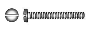 Slotted pan head bolt ISO 1580 ~ DIN 85 4,8 Zinc Plated Steel M 6 x 16