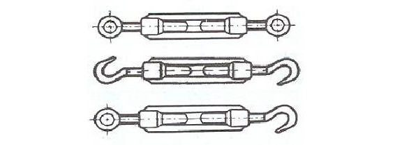 Turnbuckle Hook + Hook DIN 1480 Zinc Plated Steel M 16