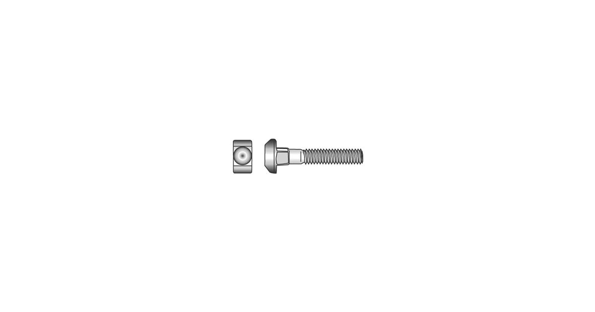 Thead bolt DIN 186 8.8 Steel M 12 x 45 INTEC