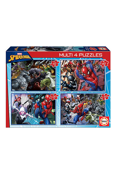 Jogo Educa multi 4 puzzle 50-80-10-150 Spiderman