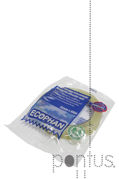Fita Eurocel adesiva transparente ecophan 15x66
