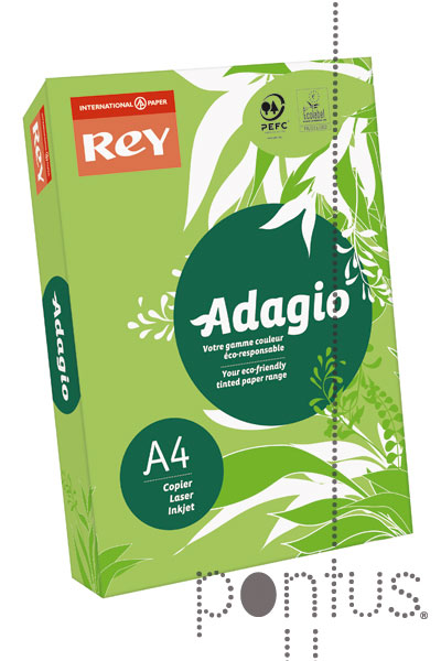 Papel Rey Adagio 80g A4 500f verde esmeral. (V-81)