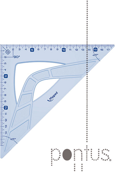 Esquadro Maped graphic 45&ordm; 26cm