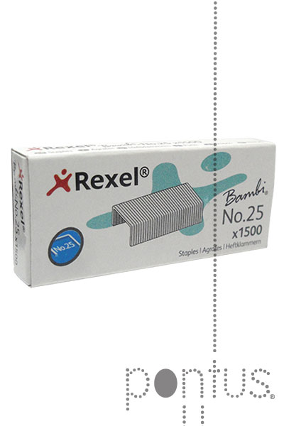 Agrafos Rexel bambi n&ordm;25 1.5M