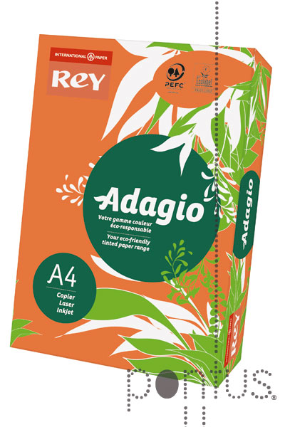 Papel Rey Adagio 80g A4 500f laranja inten. (I-21)
