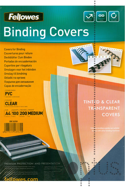 Capa enc. pvc 200mic. transp. cristal (100 unid.)