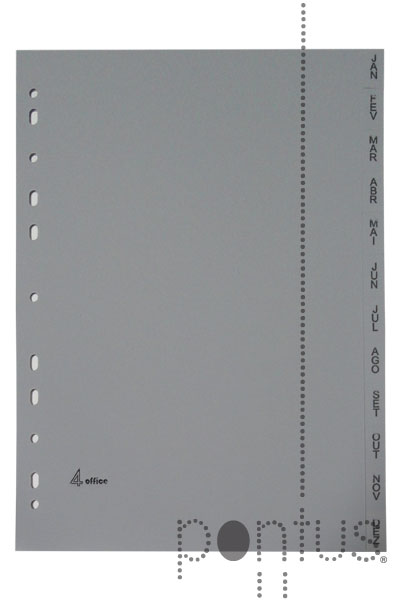 &Iacute;ndice separador 4office M&ecirc;s em PP