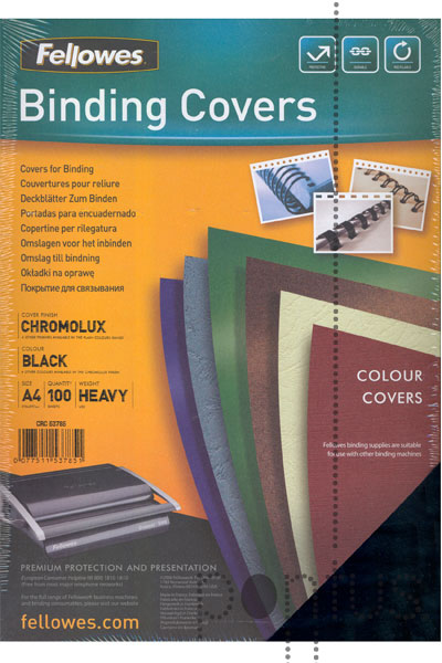 Capa encad. chromolux preta A4 250g (100 unid.)