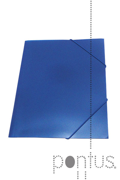 Pasta c/el&aacute;sticos Hfp PP A4 azul (marine) opaco