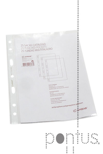 Bolsa cat&aacute;logo Ambar A5 PP premium 80mic. (25 un.)