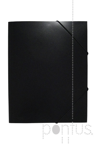 Pasta c/el&aacute;sticos Hfp PP A4 preto opaco