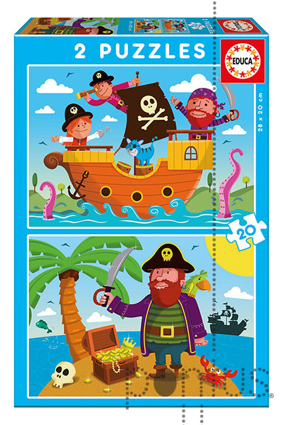 Jogo Educa puzzle Junior 2x20 piratas