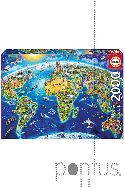 Jogo Educa puzzle 2000 s&iacute;mbolos do mundo