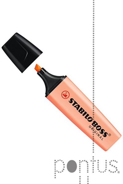 Marcador Stabilo boss fluo pastel p&ecirc;ssego
