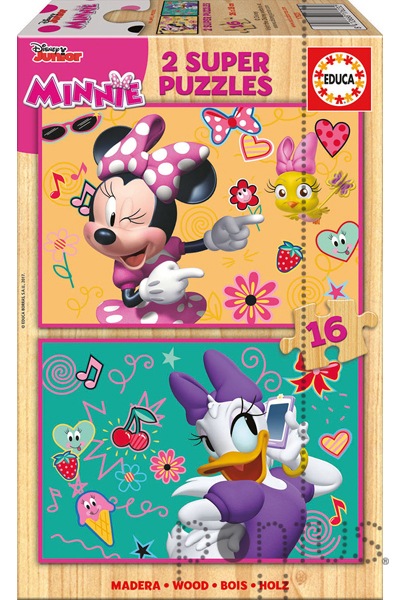 Jogo Educa puzzle madeira 2x16 Minnie