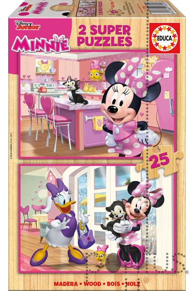 Jogo Educa puzzle madeira 2x25 Minnie