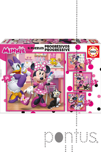 Jogo Educa puzzle progressivo 12-16-20-25 Minnie