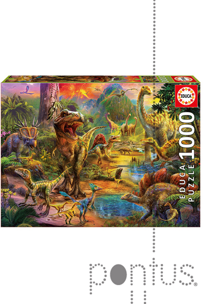 Jogo Educa puzzle 1000 terra de dinossauros