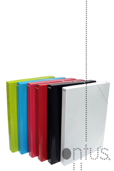 Pasta c/el&aacute;sticos e lombada Ambar school A3 (4cm)