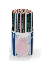 L&aacute;pis Noris n&ordm;2 (=hb) cores pastel em display