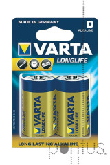Pilha Varta alcalina longlife extra LR20 bl.2 (D)