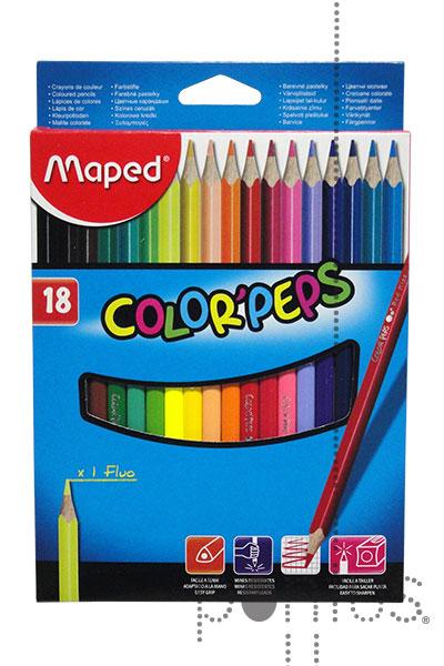 Lápices, pinturas de madera fluorescentes Maped Color Peps