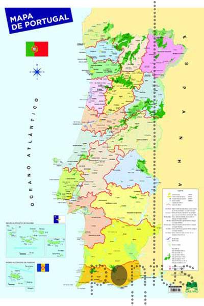Desenhos de Mapa de Portugal 6 para Colorir e Imprimir 