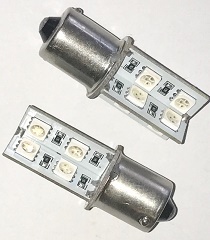 LED BAU15S 16SMD CAN/BUS AMBAR 24V