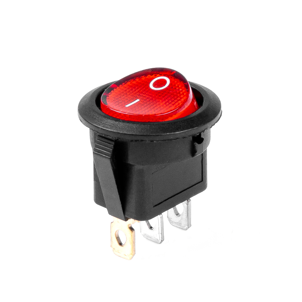 INTERRUPTOR REDONDO VERMELHO 12/24V MAX 20A ON/OFF