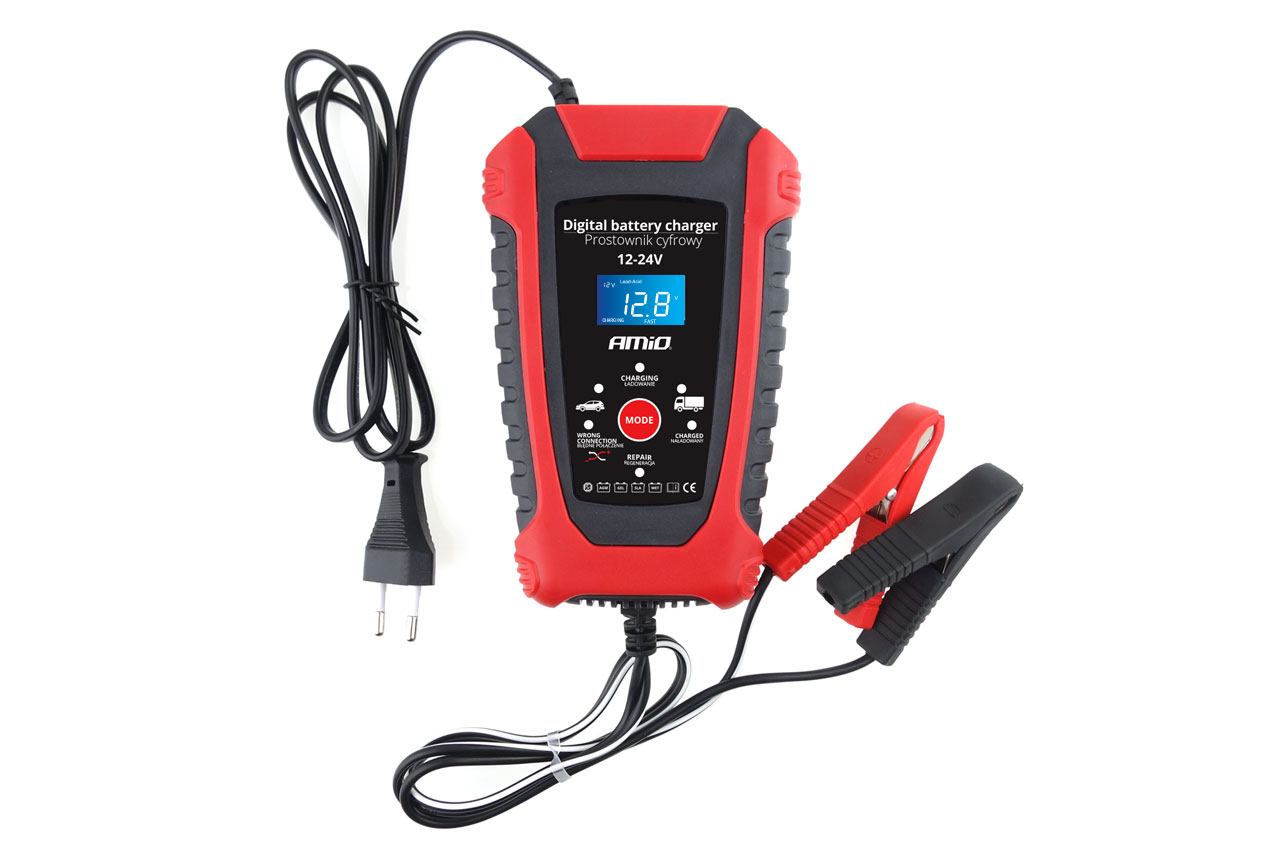 CARREGADOR BATERIA AMIO 6V/12V - 2A/6A