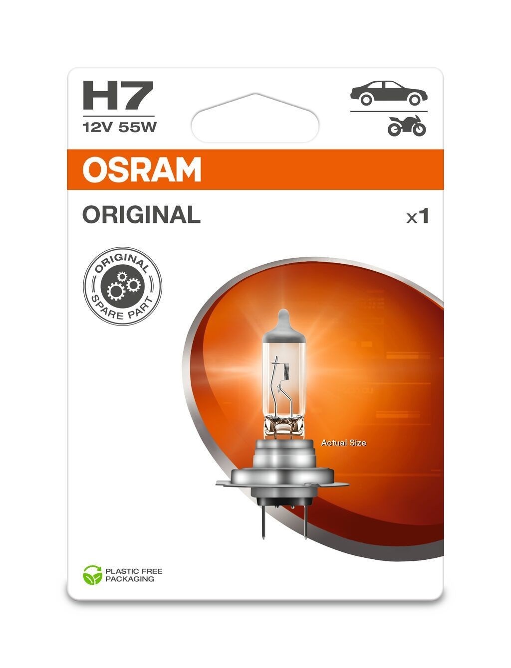 LAMPADA HALOGENIO OSRAM H7 12V55W PX26D BLISTER 1UND