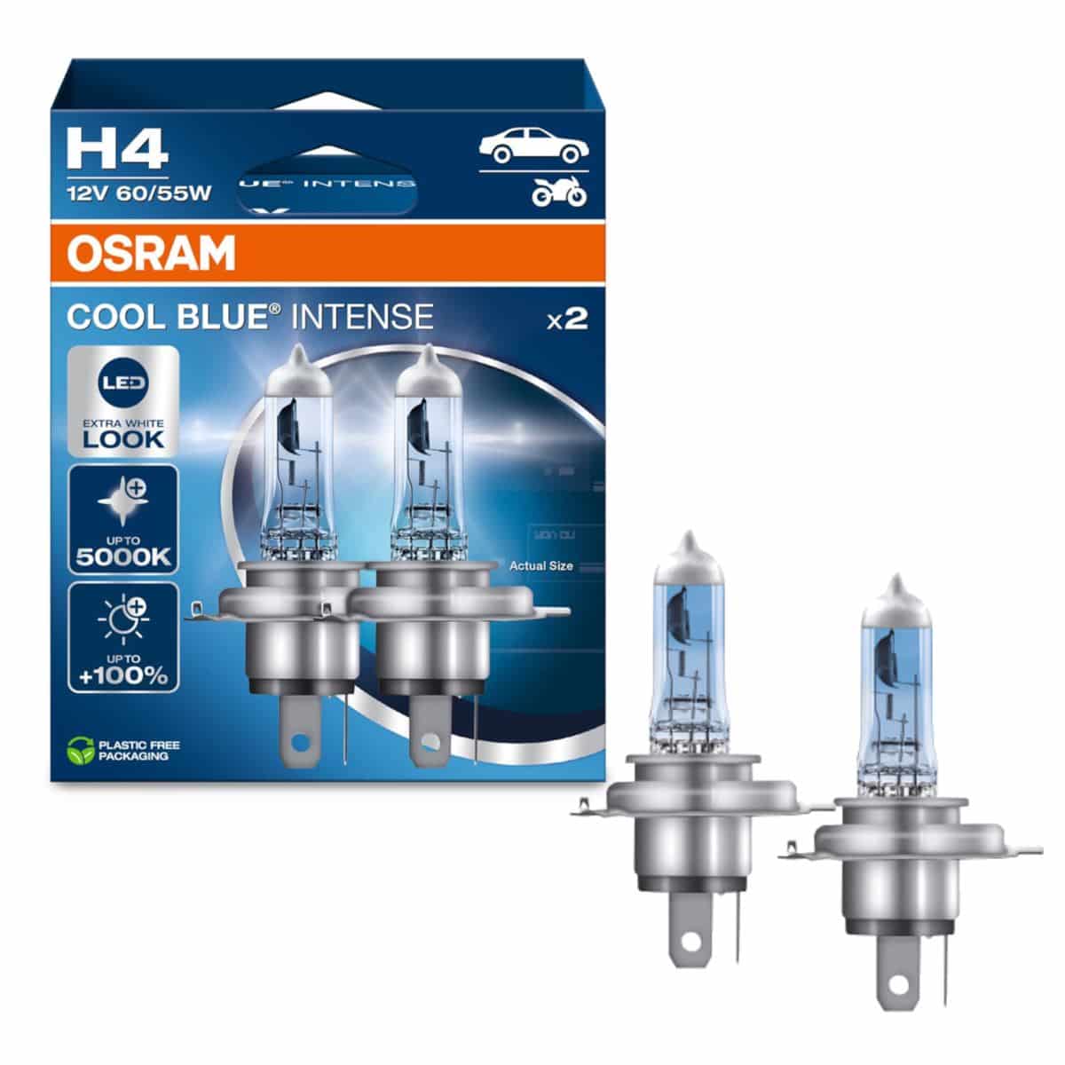 LAMPADA HALOGENIO H4 12V 60/55W OSRAM COOL BLUE INTENSE