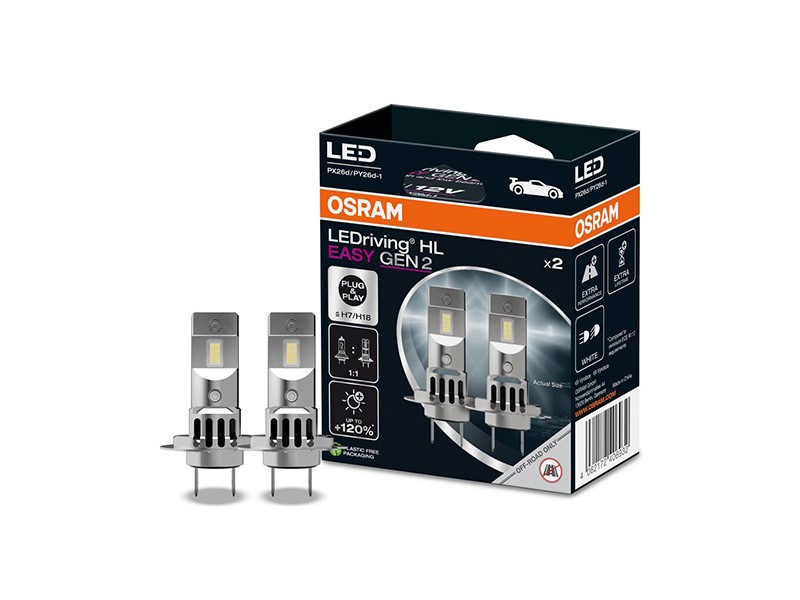 KIT LEDriving® OSRAM HL EASY H7 64210DWEASY 12V PX26d