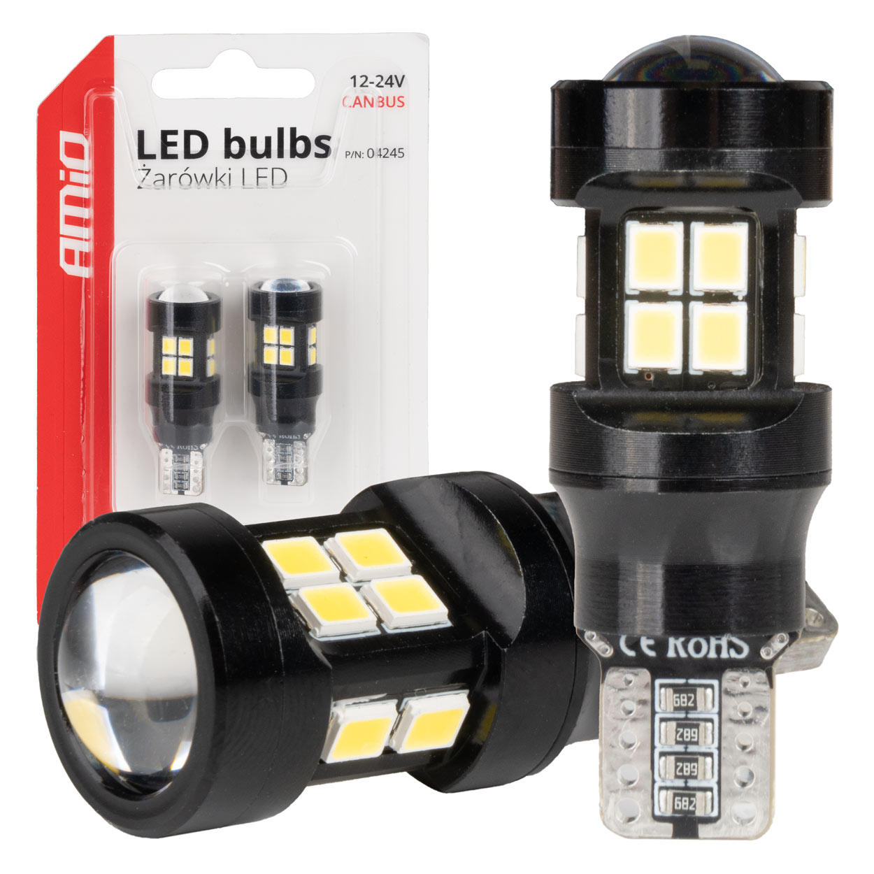 LED AMIO T15 W16W 15SMD CANBUS 12/24V