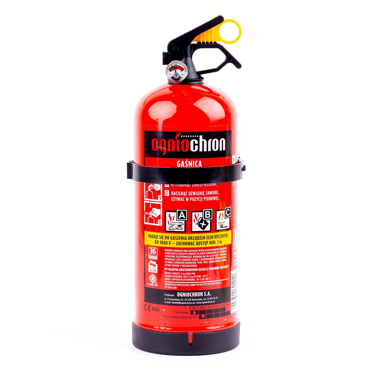 EXTINTOR PÓ MANÓMETRO FIXAÇÃO PAREDE 2KG