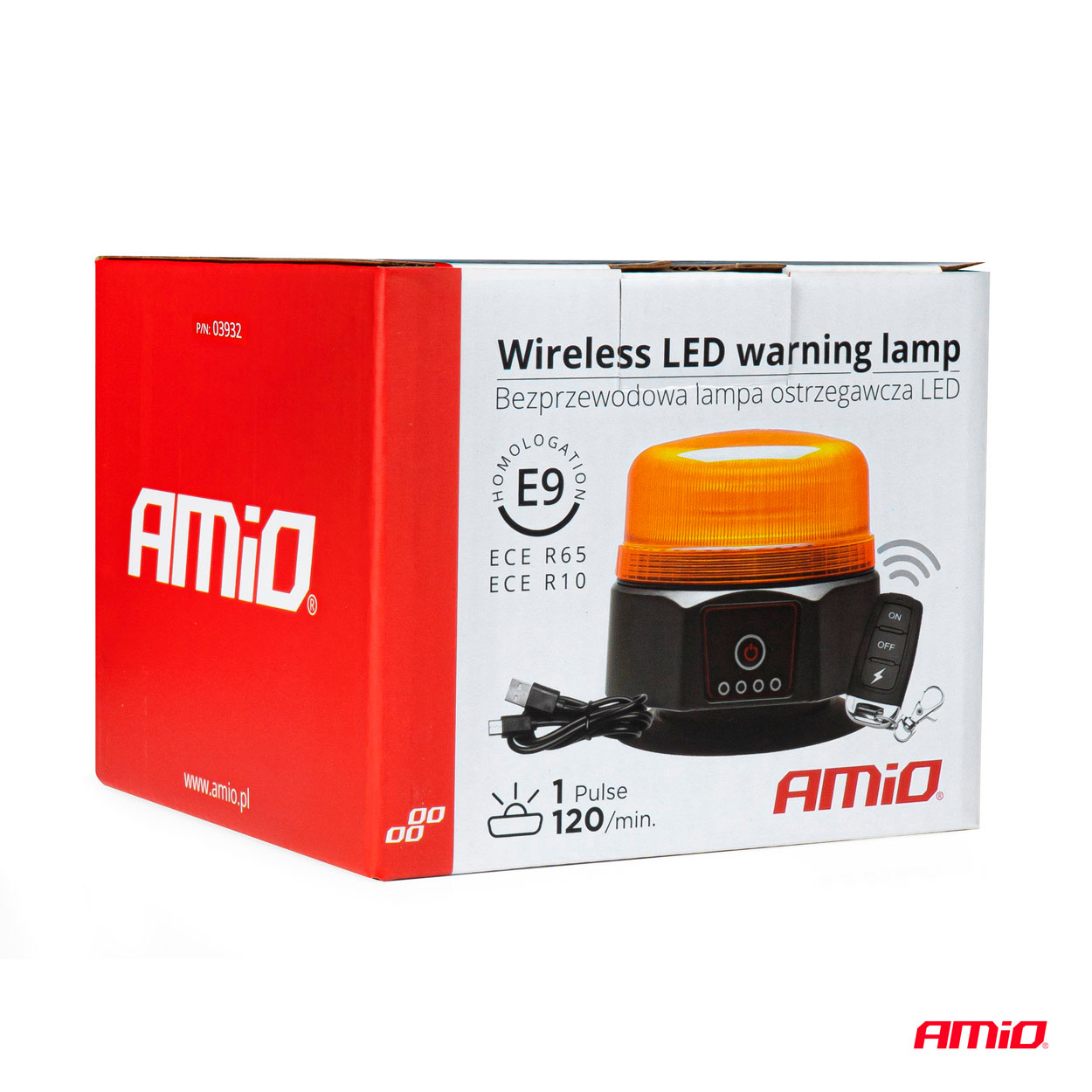 PIRILAMPO STROB LED S/FIOS C/COMANDO 12/24V ECE R65 R10