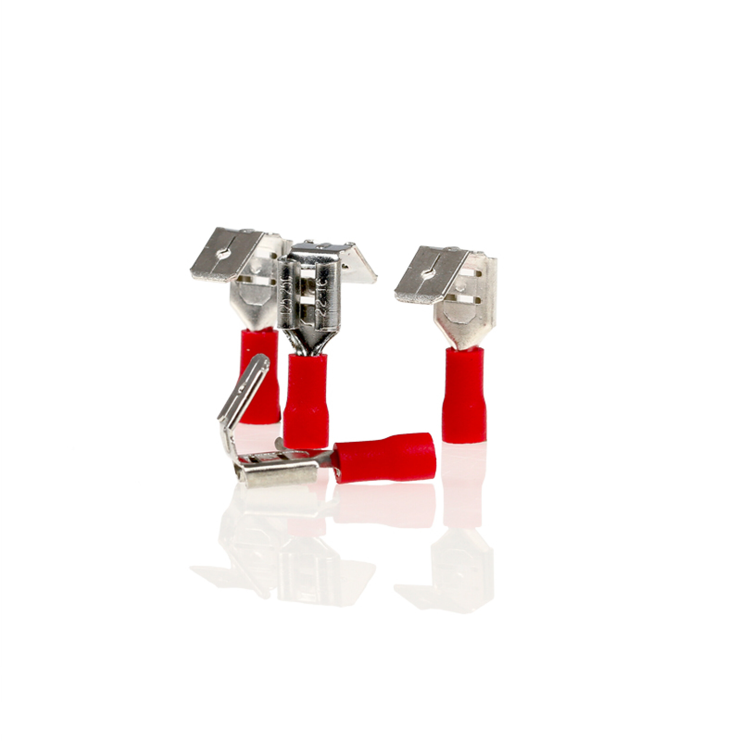 TERMINAL ISOLADO FÊMEA/MACHO 6,3MM 10PÇS VERMELHO