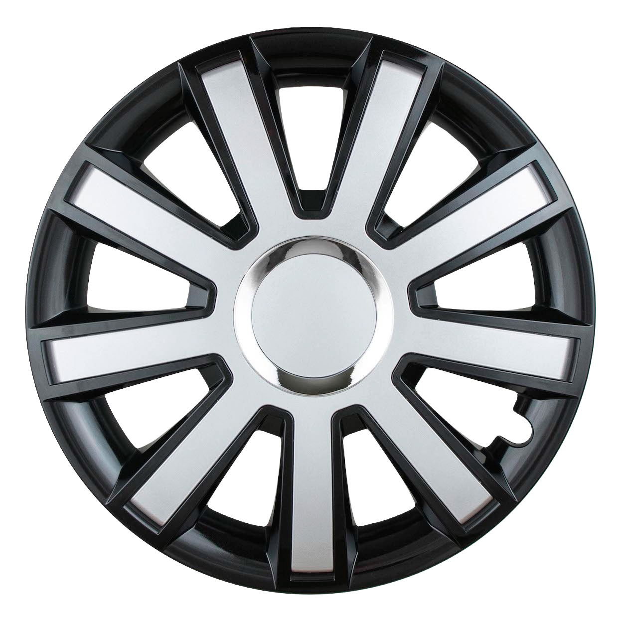 TAMPÃO RODA PRETO PRATA 14"