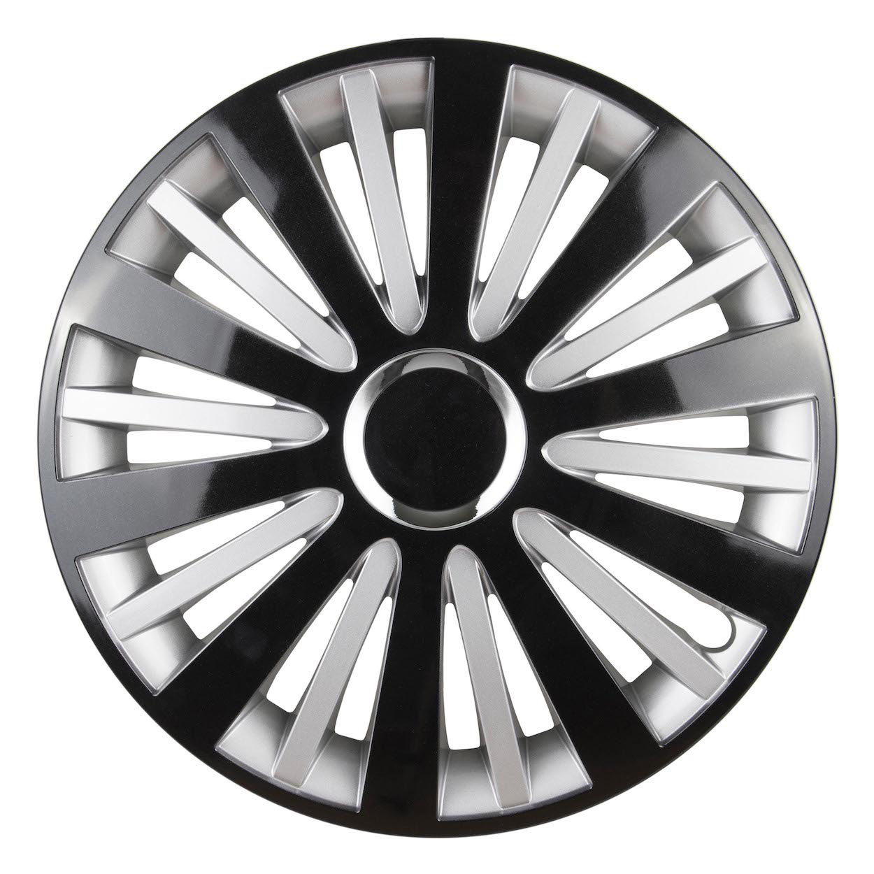 TAMPÃO RODA FALCON PRETO PRATA 15"