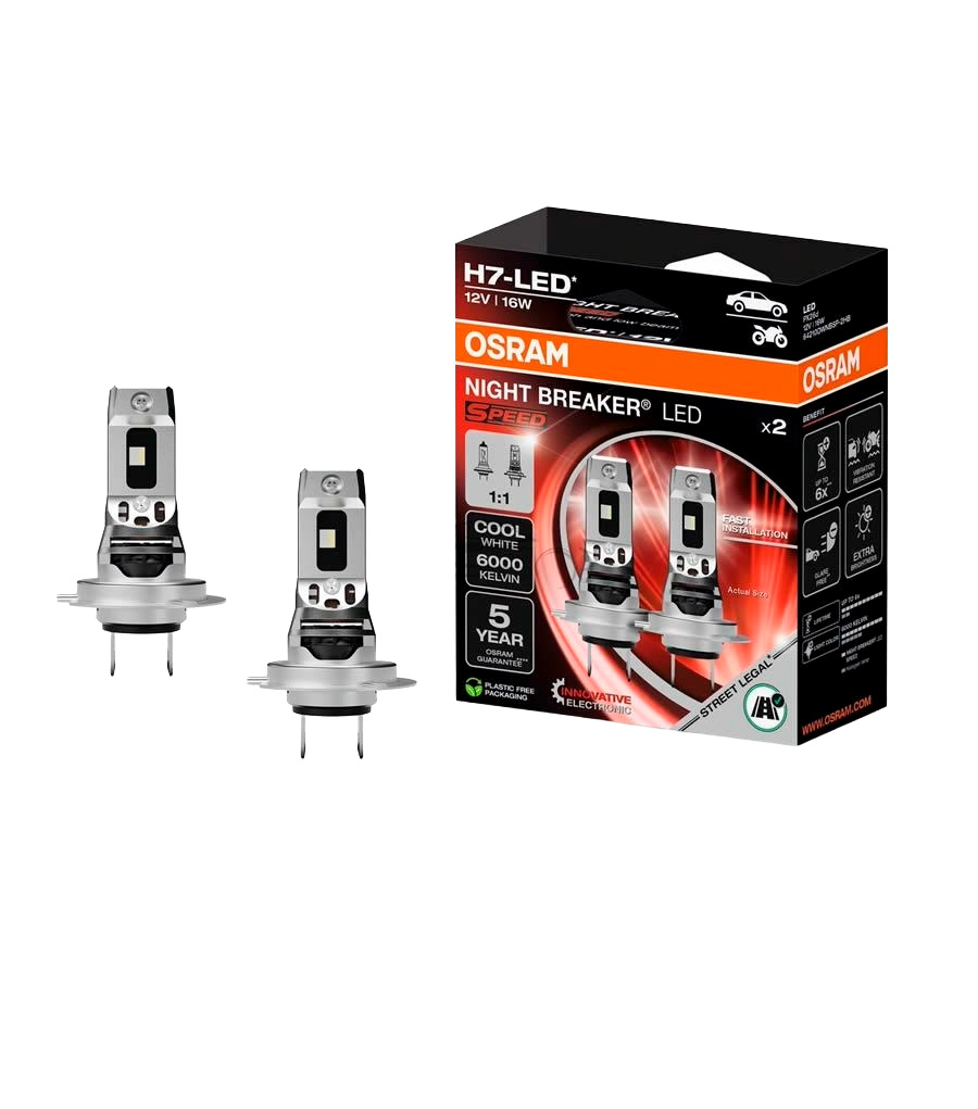 KIT LED H7 OSRAM NIGHT BREAKER SPEED HOMOLOGADA