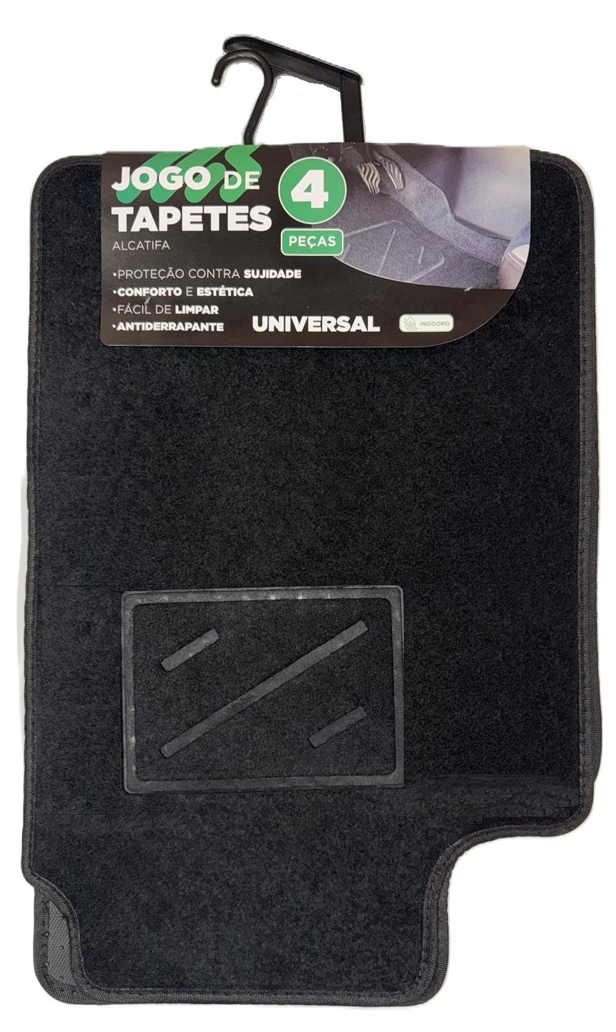 JOGO 4 TAPETES TECIDO UNIVERSAL "DOURO"