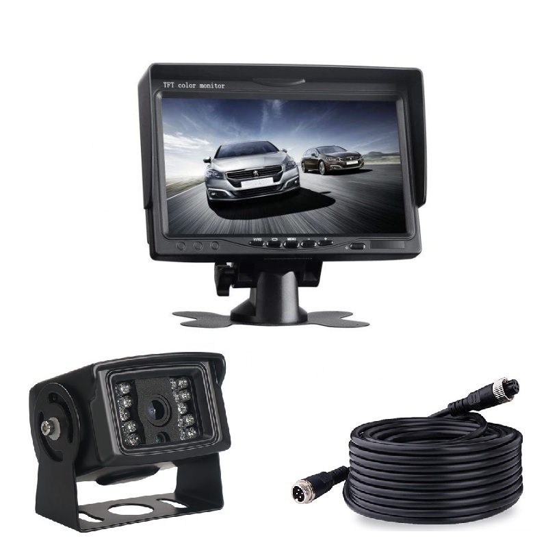 KIT C&Acirc;MARA + LCD 7" AHD ALTA DEFINI&Ccedil;&Atilde;O + 20m CABO 4PINOS