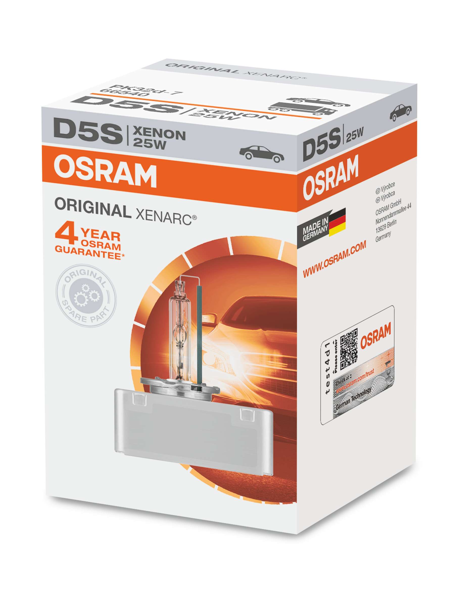 LAMPADA XENON OSRAM XENARC D5S 25W