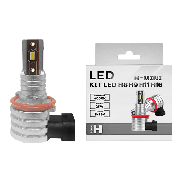 KIT CONVERSÃO LED MS H8/H9/H11/H16 H-MINI