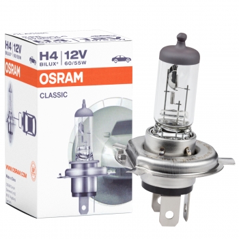 LAMPADA HALOGENIO OSRAM H4 CLASSIC 12V 60/55W P43T